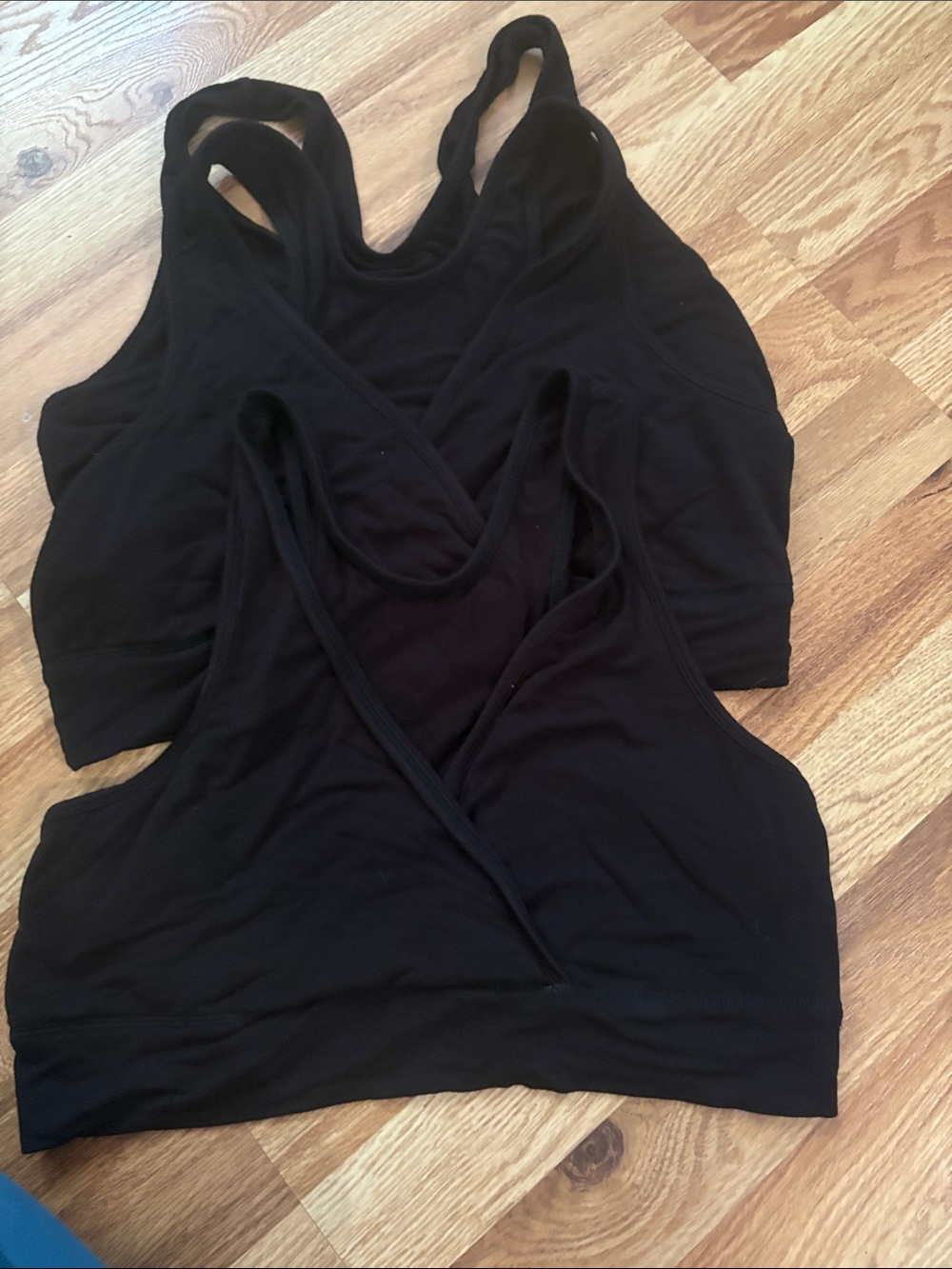 Kindred bravely 3 pack soft bamboo Black Women's V-Neck Racerback large